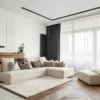 Wohnzimmer Beige: Beigefarbenes Sofa
