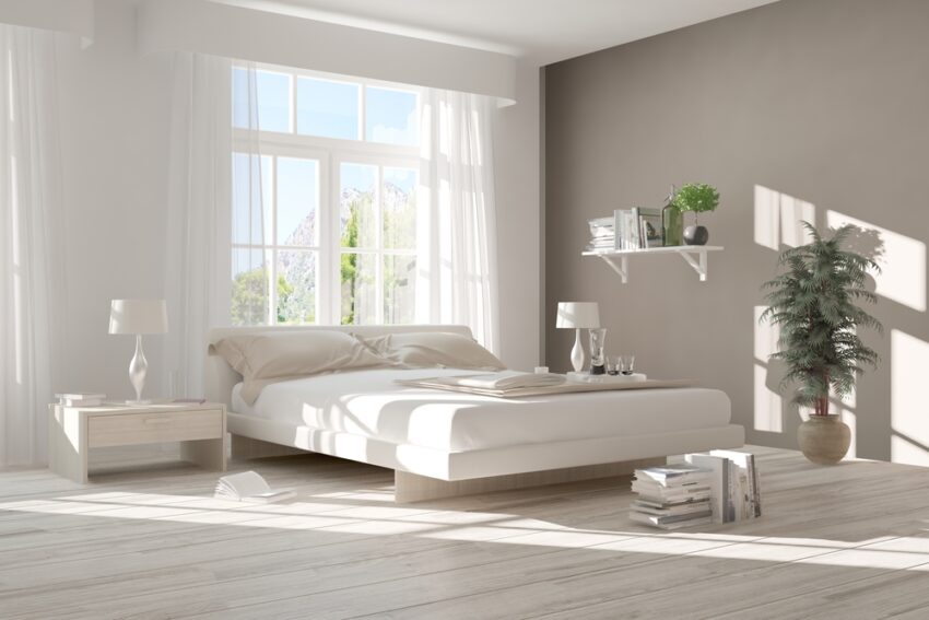 Weiße Möbel welche Wandfarbe: Weiße Möbel im Schlafzimmer