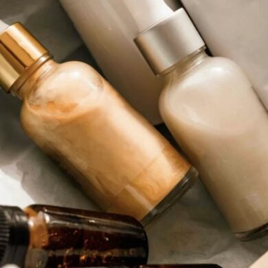 Kosmetik Aufbewahrung: Hautpflegeprodukte