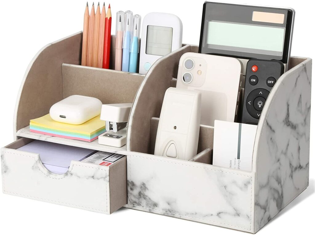 Beste Home-Office Gadgets: Schreibtischorganizer in Marmoroptik