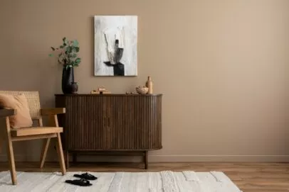 Sideboard dekorieren: Modernes Sideboard im Wohnzimmer