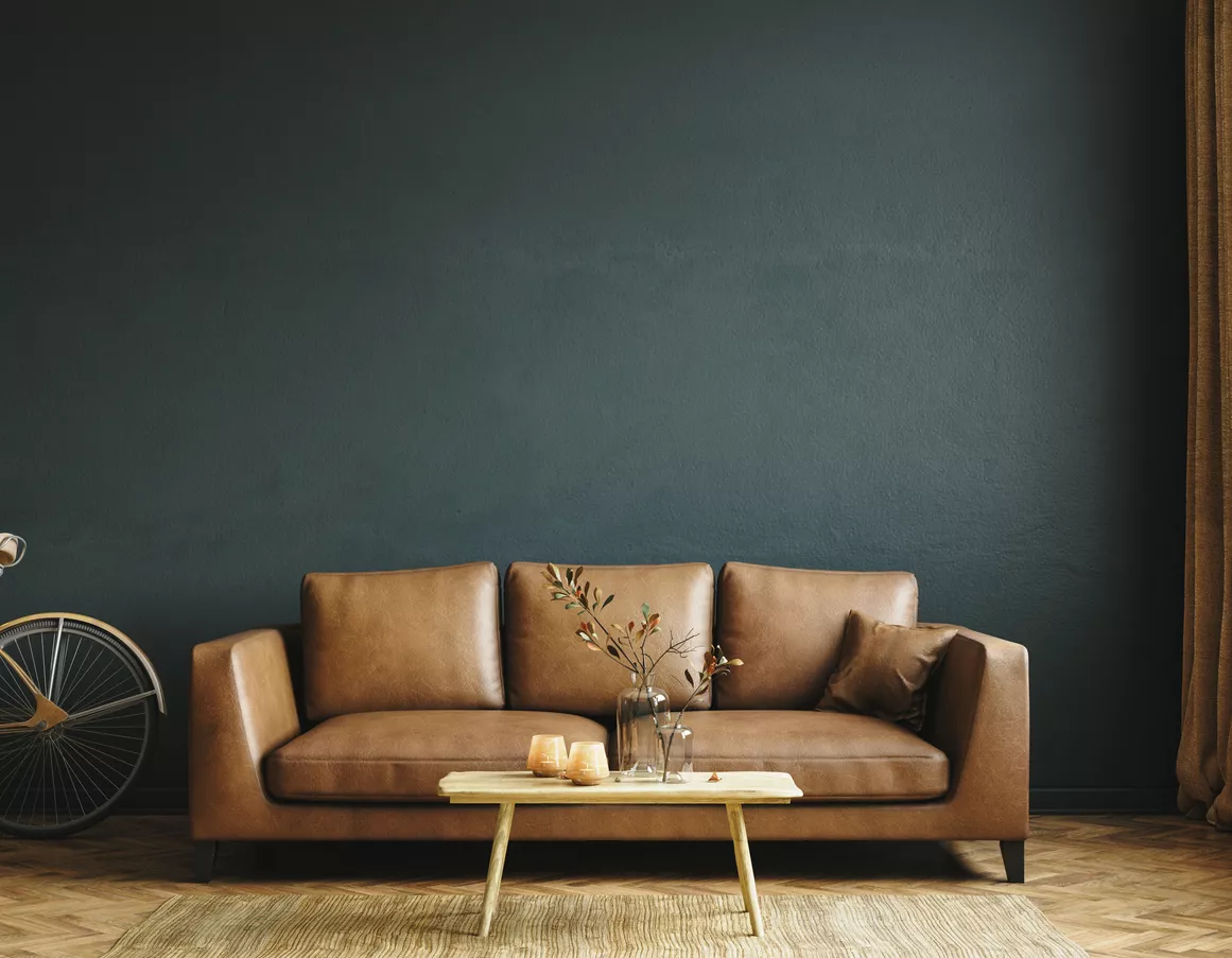 Braune Couch Wandfarbe