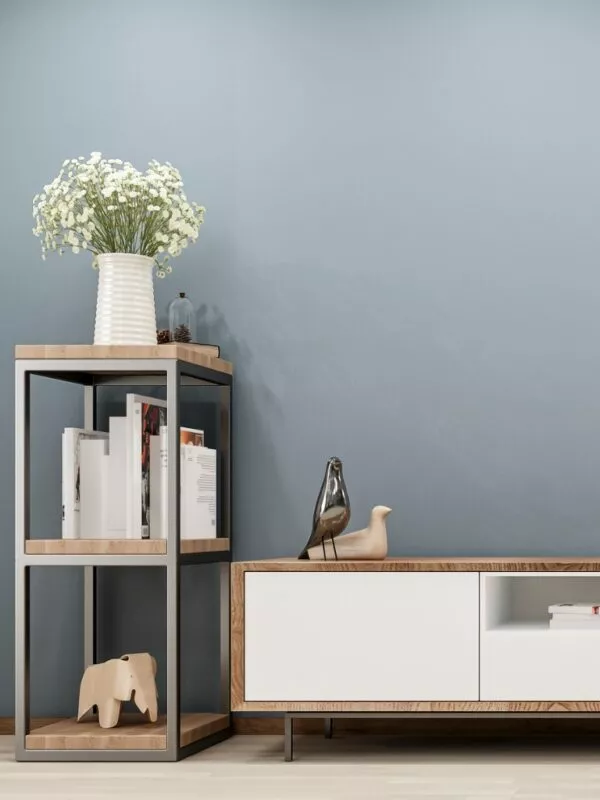 Wandfarbe für kleine Räume: Taubenblaue Wände